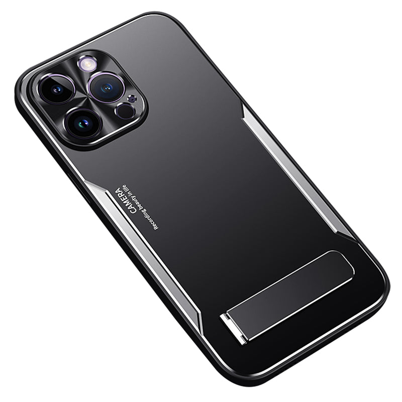 TPU Aluminium Alloy Phone Case for iPhone 14 Pro Anti-drop Kickstand Back Cover TPU Aluminium Alloy Phone Case for iPhone 14 Pro Anti-drop Kickstand Back Cover